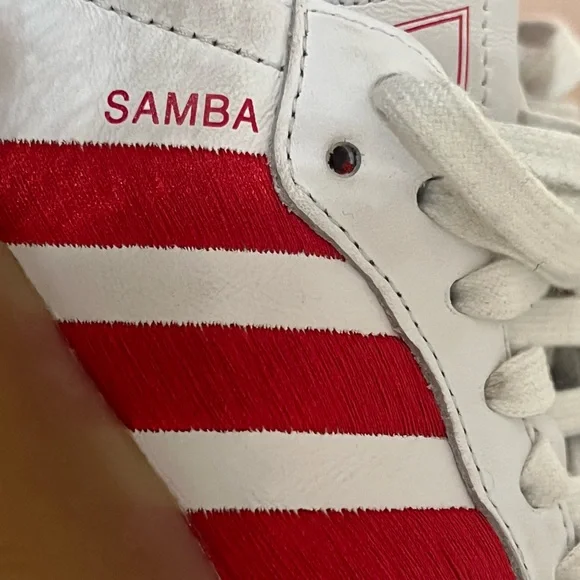 Adidas Samba Red and White Sneakers - Picture 4 of 8